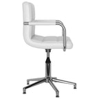 Silla de comedor giratoria cuero sintético blanco