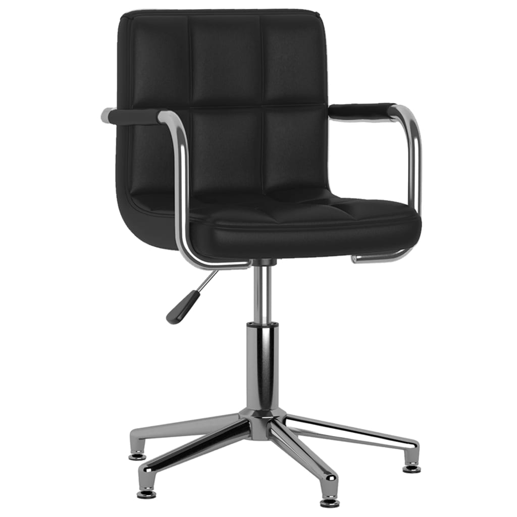 Silla de comedor giratoria cuero sintético blanco