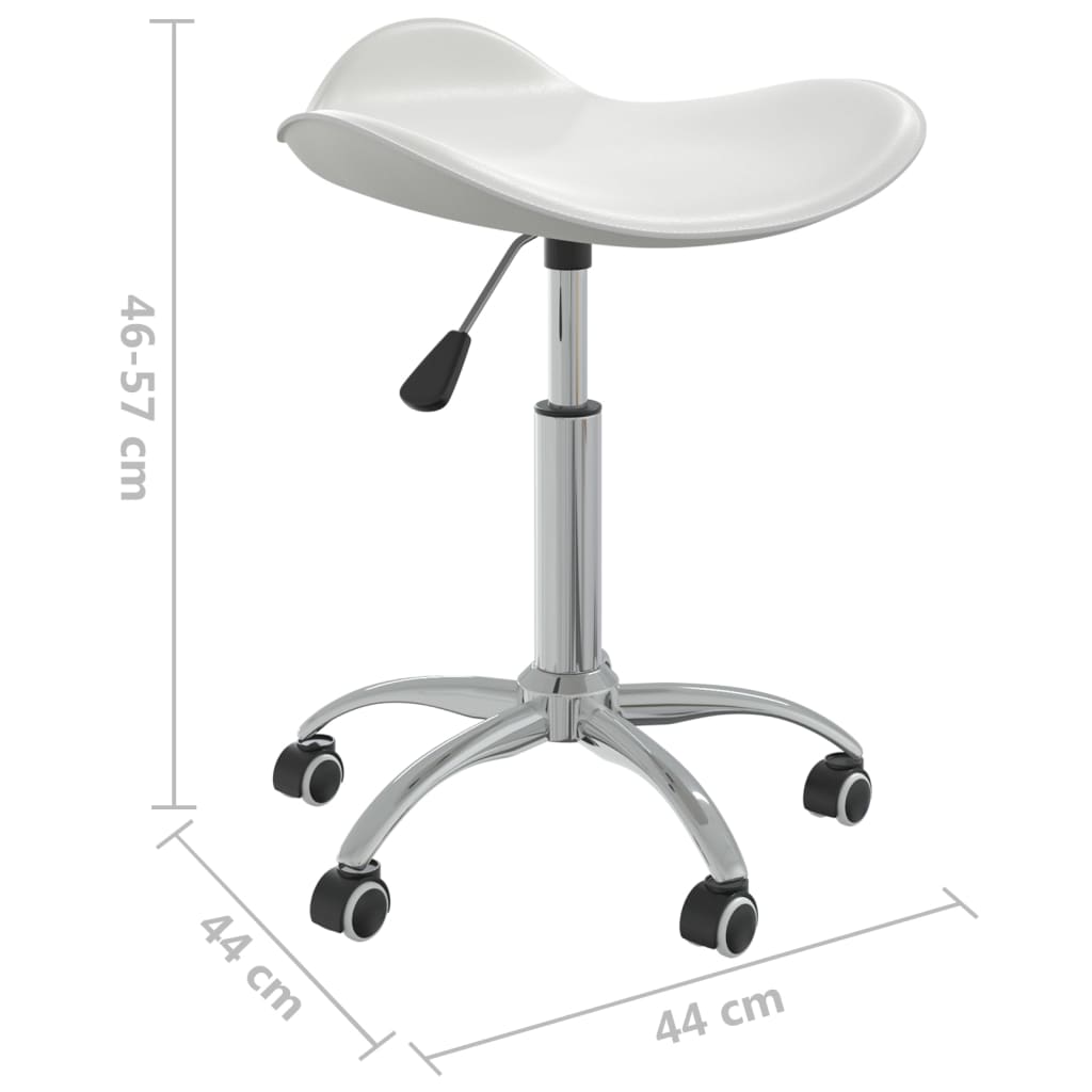 Silla de oficina de cuero sintético blanco