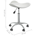 Silla de oficina de cuero sintético blanco