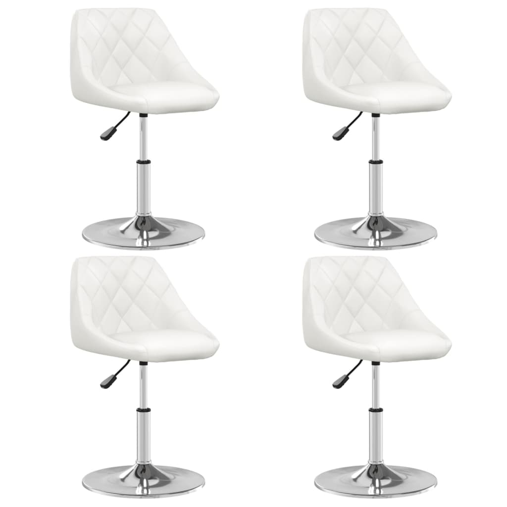 Sillas de comedor 2 unidades cuero sintético blanco