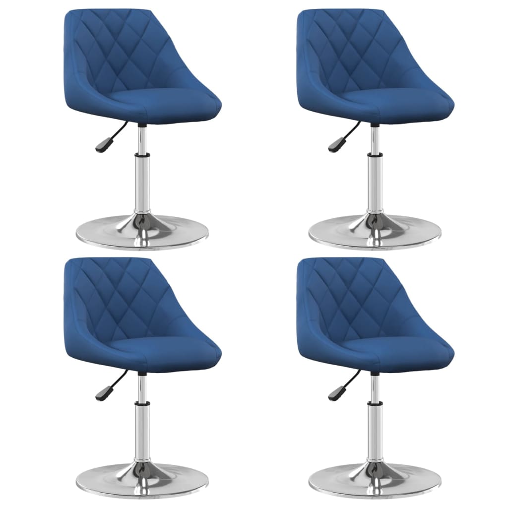 Silla de comedor giratoria 6 uds terciopelo azul