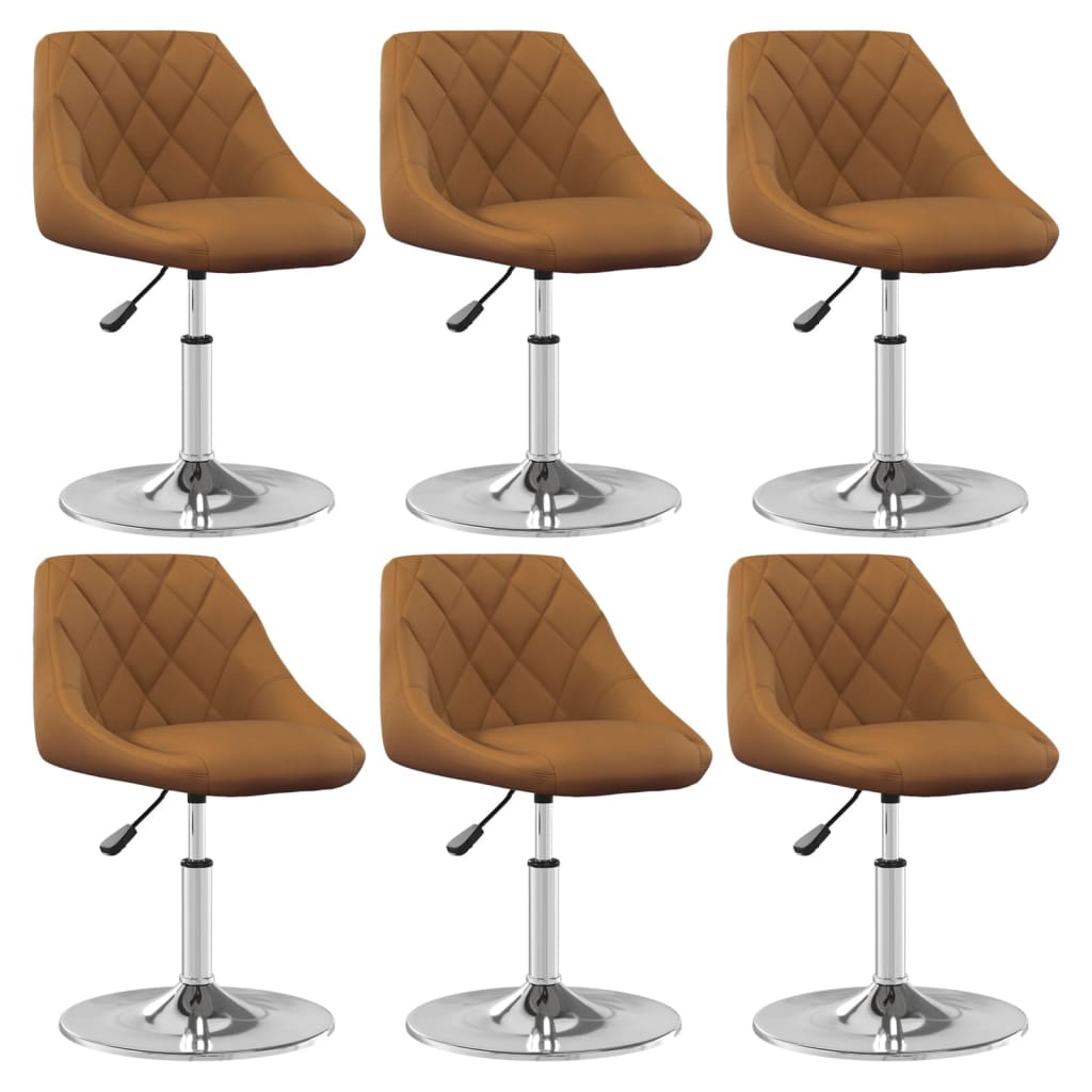 Silla de comedor giratoria 6 uds terciopelo azul