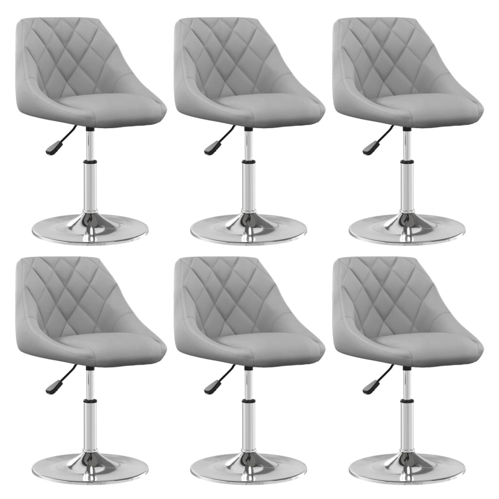 Silla de comedor giratoria 6 uds terciopelo azul