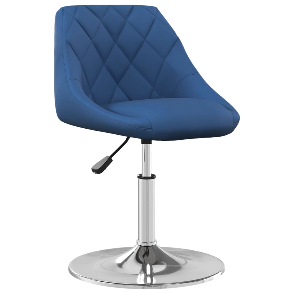 Silla de comedor giratoria 6 uds terciopelo azul