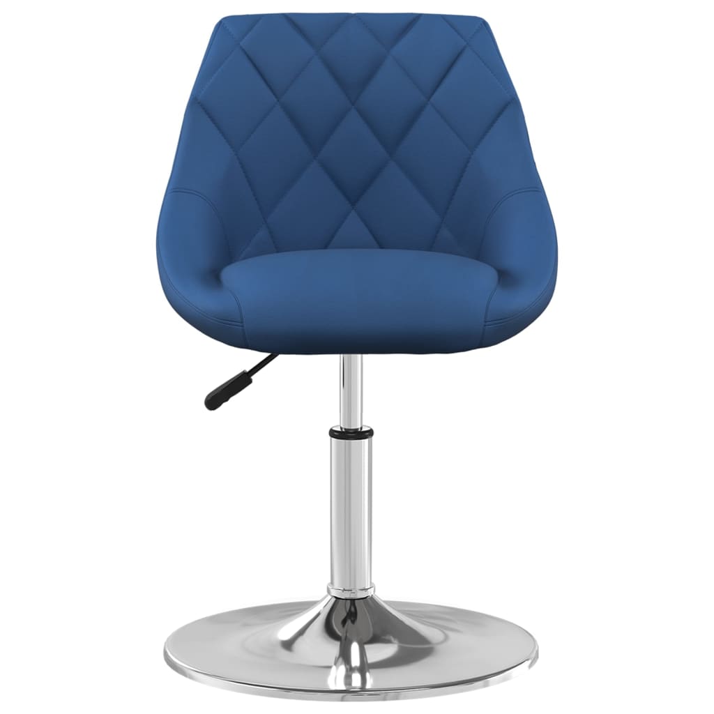 Silla de comedor giratoria 6 uds terciopelo azul