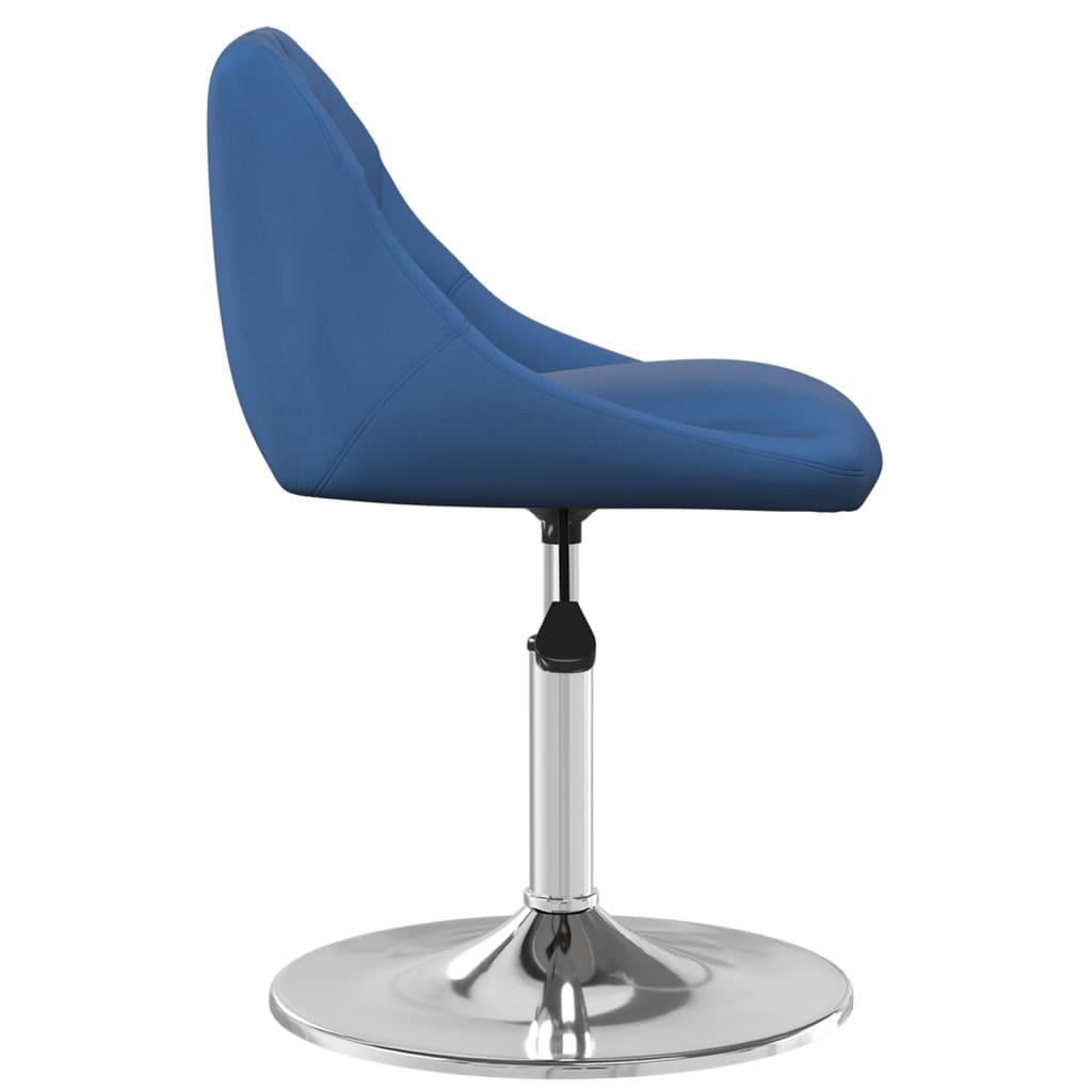 Silla de comedor giratoria 6 uds terciopelo azul