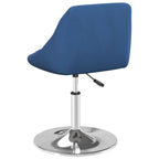 Silla de comedor giratoria 6 uds terciopelo azul