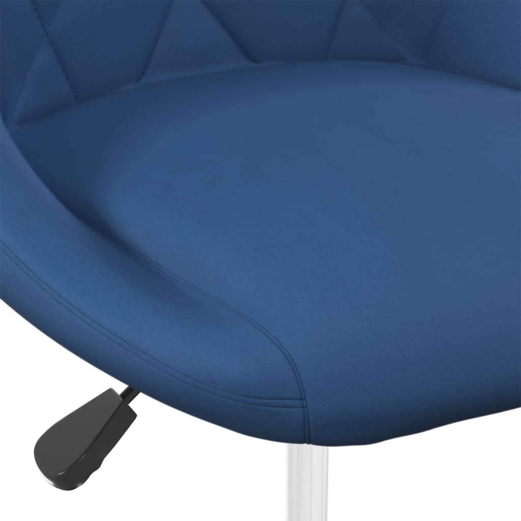 Silla de comedor giratoria 6 uds terciopelo azul