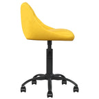 Silla de oficina de terciopelo amarilla mostaza