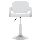 Sillas de comedor giratorias 4 unidades cuero sintético blanco