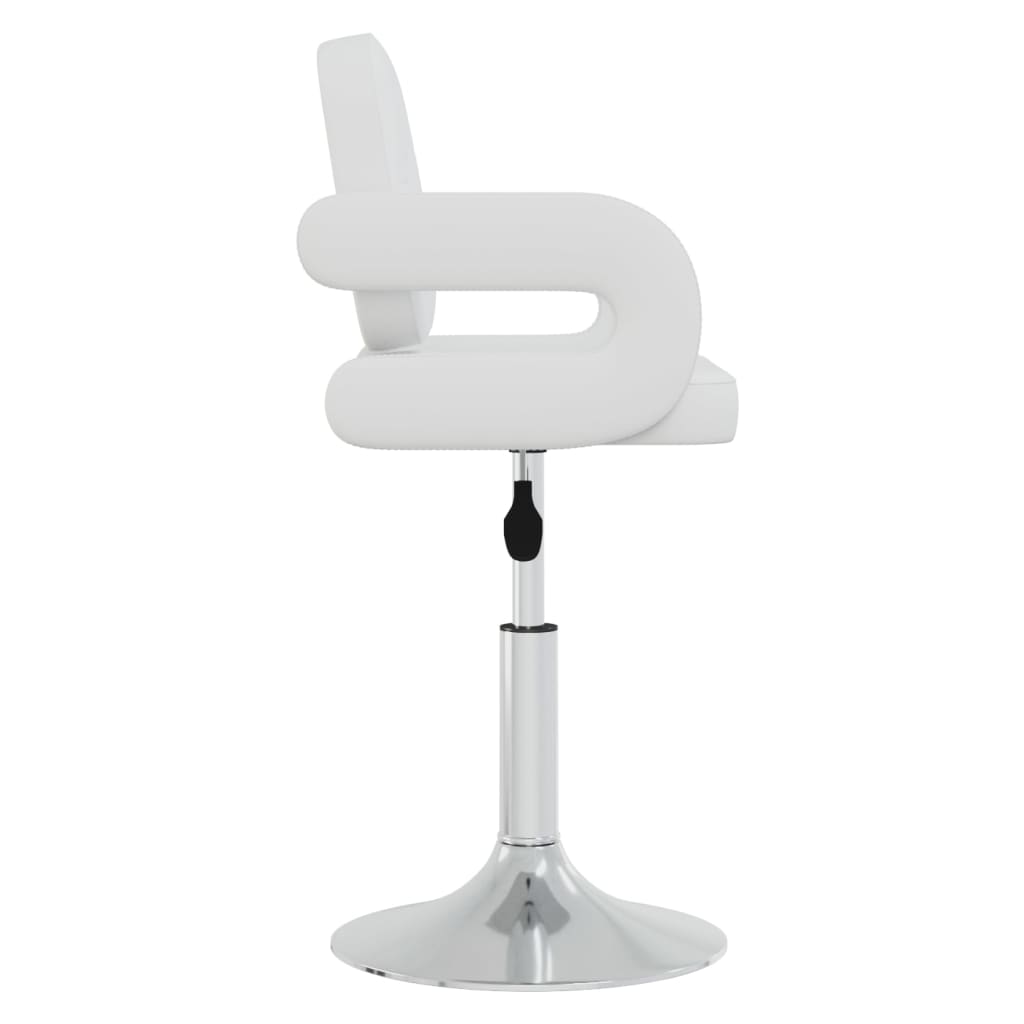 Sillas de comedor giratorias 4 unidades cuero sintético blanco