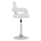 Sillas de comedor giratorias 4 unidades cuero sintético blanco