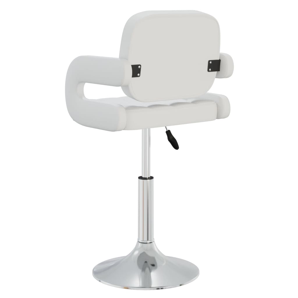 Sillas de comedor giratorias 4 unidades cuero sintético blanco