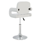 Sillas de comedor giratorias 4 unidades cuero sintético blanco
