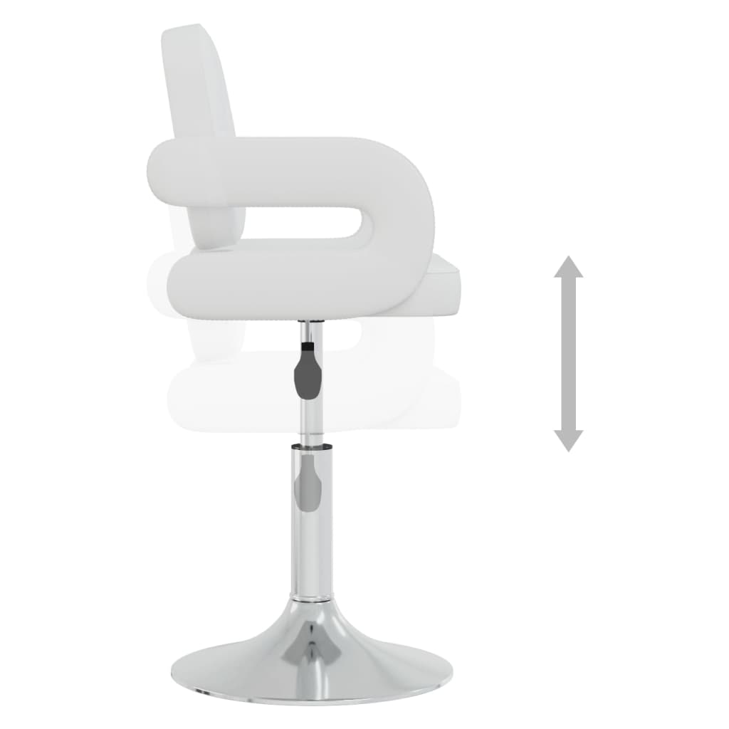 Sillas de comedor giratorias 4 unidades cuero sintético blanco