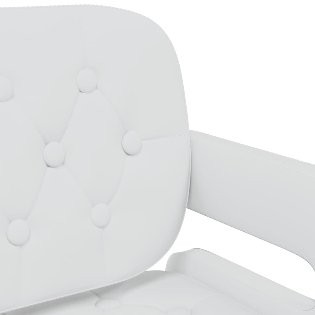 Sillas de comedor giratorias 4 unidades cuero sintético blanco