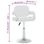 Sillas de comedor giratorias 4 unidades cuero sintético blanco