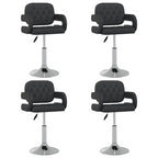 Sillas de comedor giratorias 4 unidades cuero sintético blanco