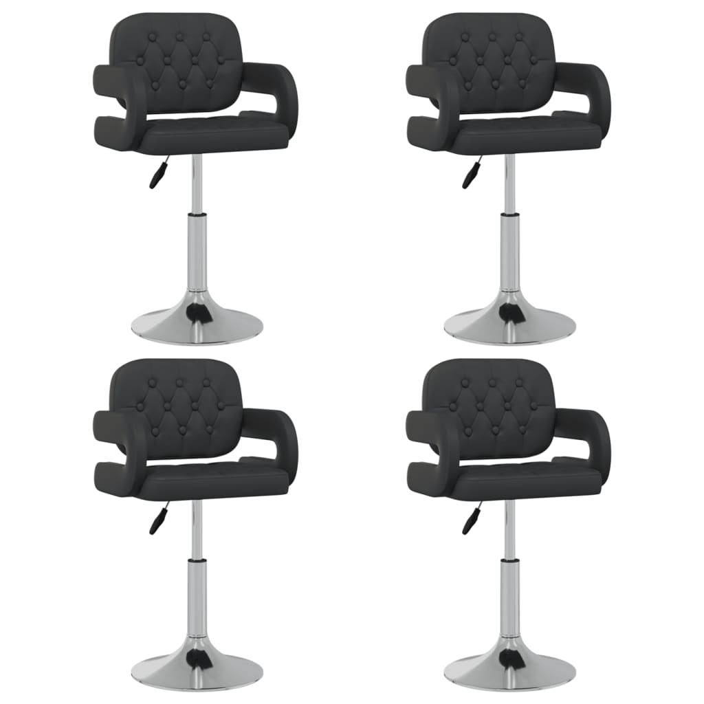 Sillas de comedor giratorias 4 unidades cuero sintético blanco