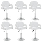 Sillas de comedor giratorias 4 unidades cuero sintético blanco