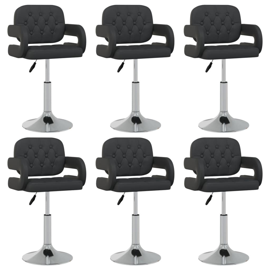Sillas de comedor giratorias 4 unidades cuero sintético blanco