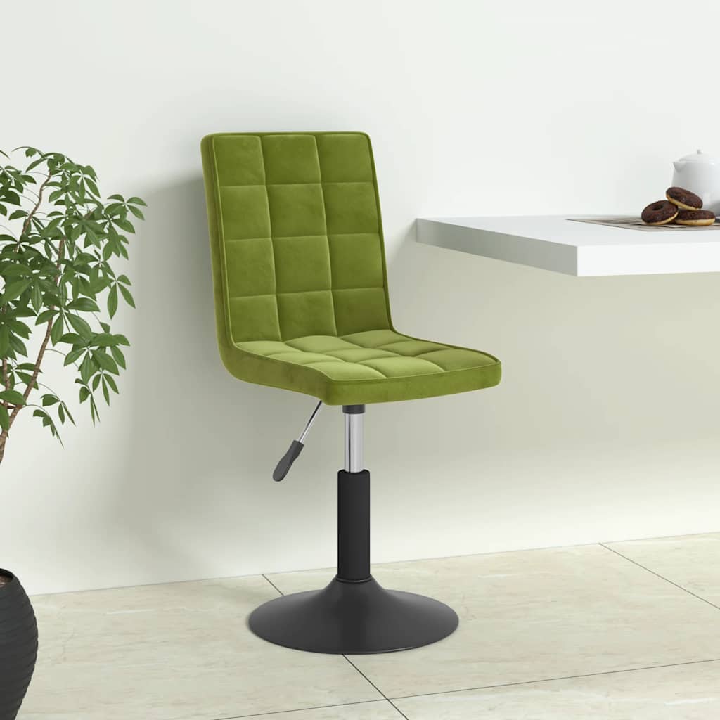 Sillas de comedor giratorias 2 uds de terciopelo gris claro