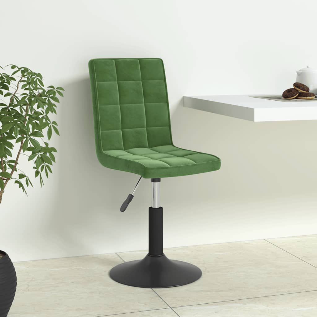 Sillas de comedor giratorias 2 uds de terciopelo gris claro