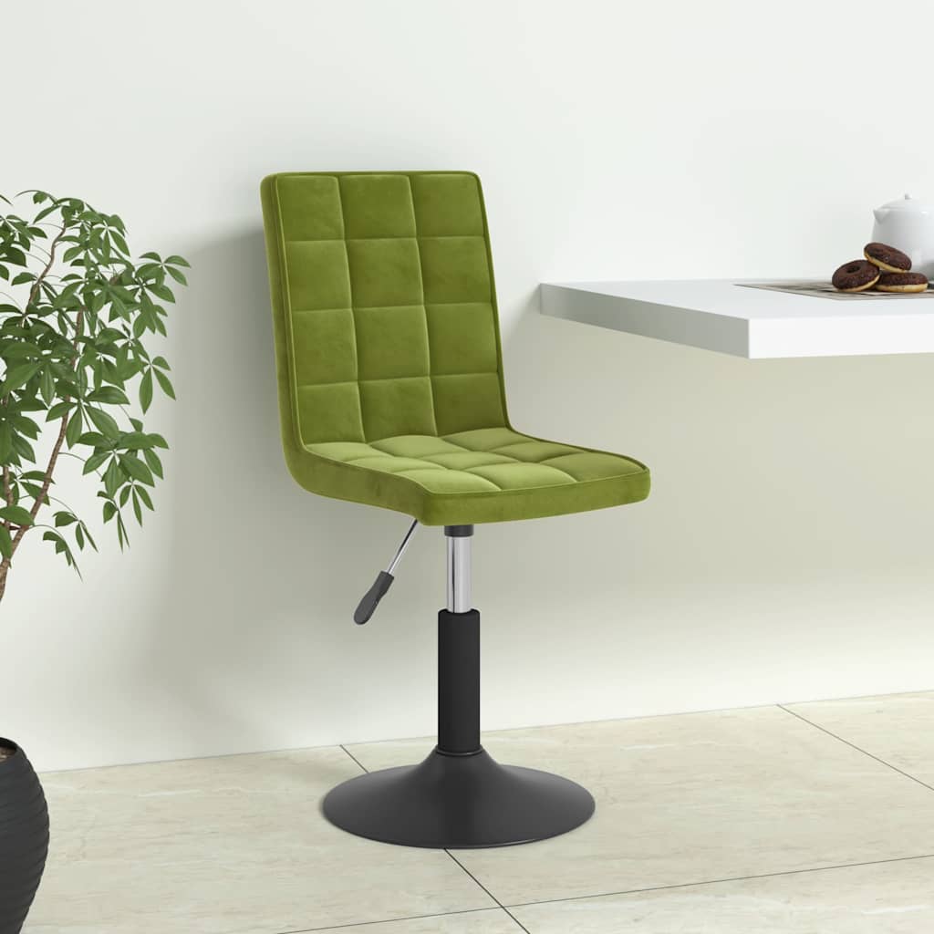 Sillas de comedor giratorias 2 uds de terciopelo gris claro
