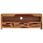 Mueble de TV madera maciza de acacia 110x30x40 cm