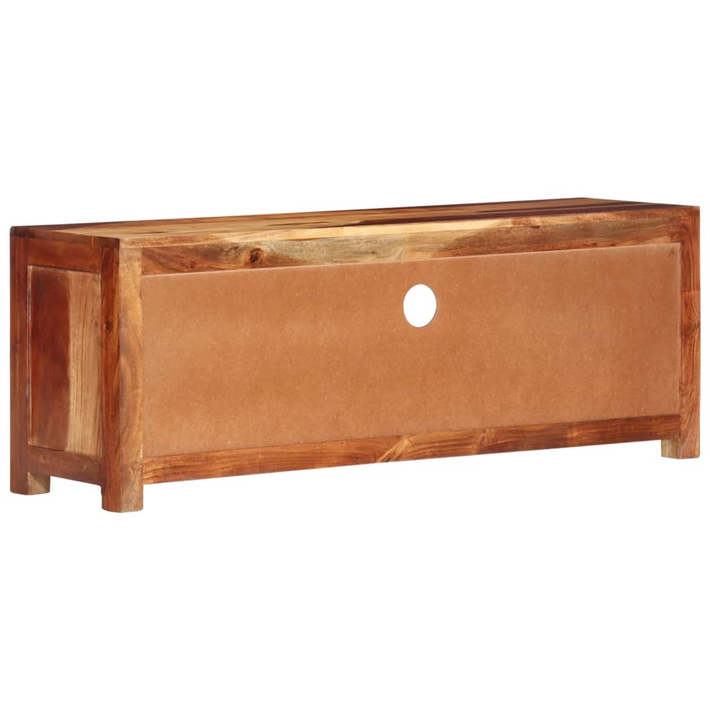 Mueble de TV madera maciza de acacia 110x30x40 cm