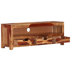 Mueble de TV madera maciza de acacia 110x30x40 cm