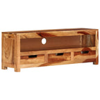 Mueble de TV madera maciza de acacia 110x30x40 cm