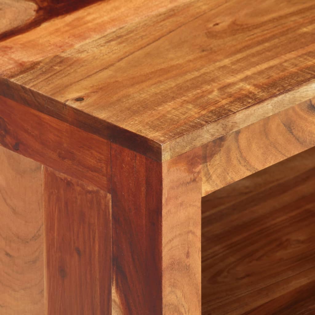 Mueble de TV madera maciza de acacia 110x30x40 cm