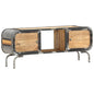 Solid mango wood TV cabinet 110x30x42 cm