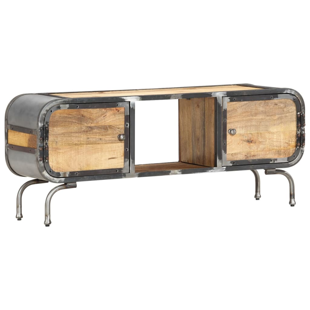 Mueble de TV madera maciza de mango 110x30x42 cm