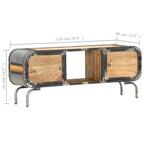 Mueble de TV madera maciza de mango 110x30x42 cm