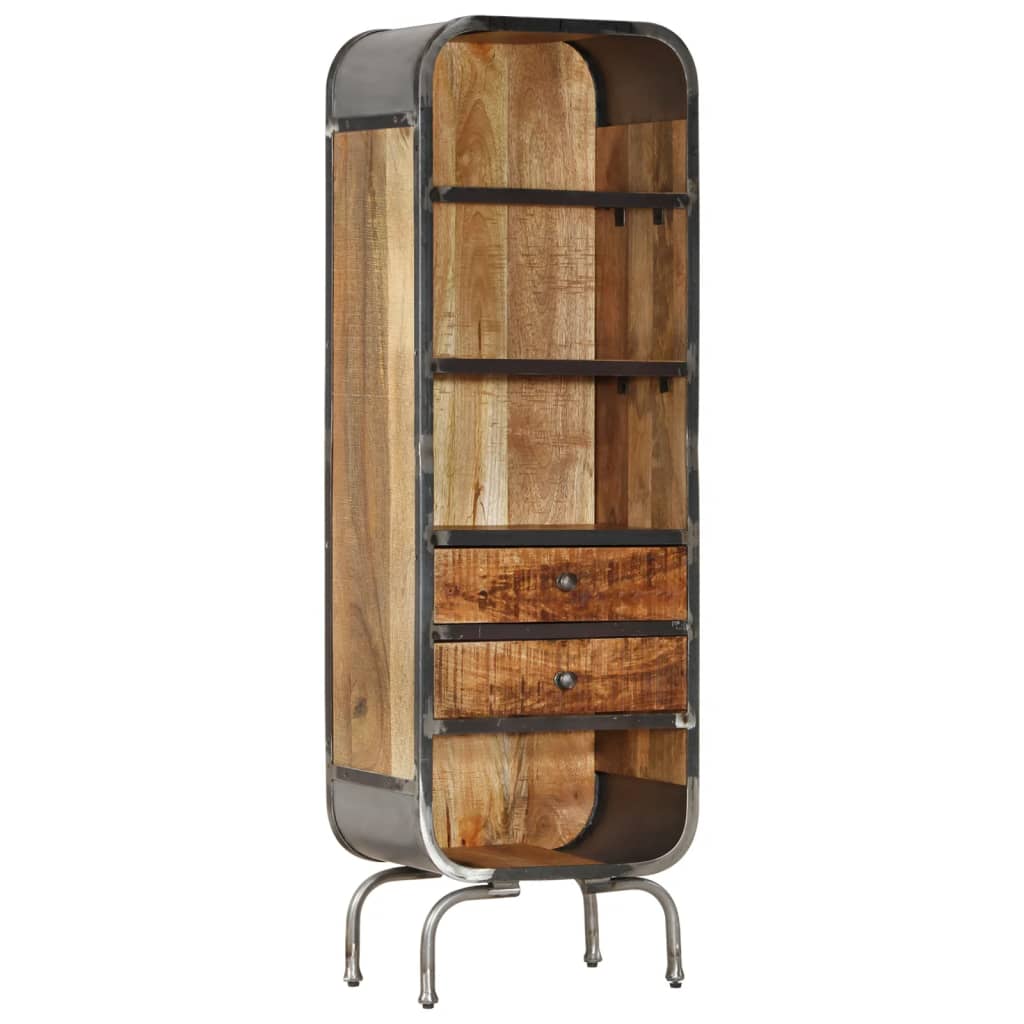 Aparador alto de madera maciza de mango 40x30x126 cm