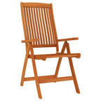Juego de comedor para jardín 5 pzas madera maciza de eucalipto