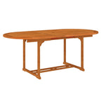 Juego de comedor para jardín 5 pzas madera maciza de eucalipto