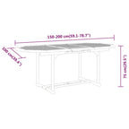 Juego de comedor para jardín 5 pzas madera maciza de eucalipto