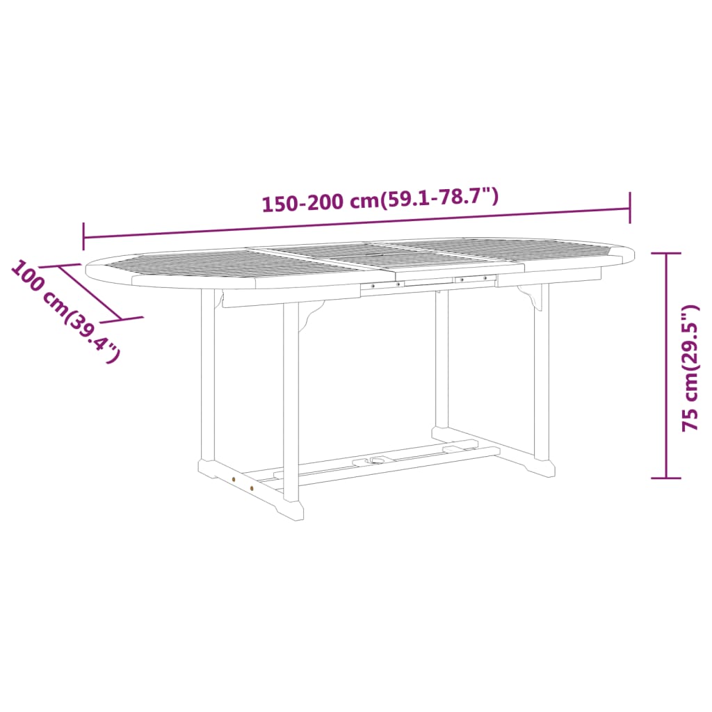 Juego de comedor para jardín 5 pzas madera maciza de eucalipto
