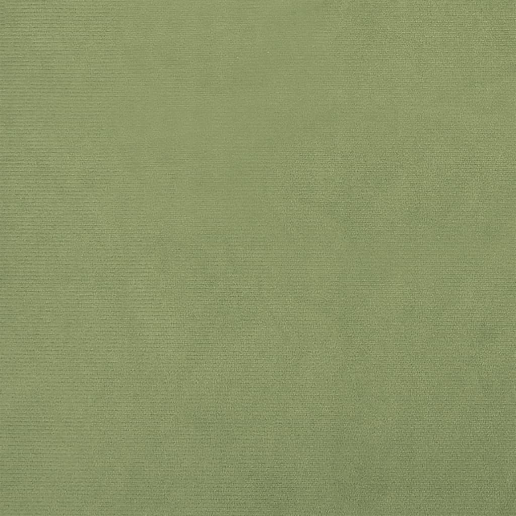 Hocker de almacenaje redondo verde mostaza terciopelo 31 x 37 cm