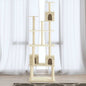 Arranhador para gatos com postes de sisal creme 188 cm