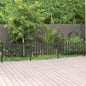 Cerca de jardim com postes 3 peças WPC 614x80 cm