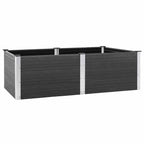 Arriate de WPC gris 200x100x54 cm