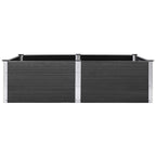 Arriate de WPC gris 200x100x54 cm