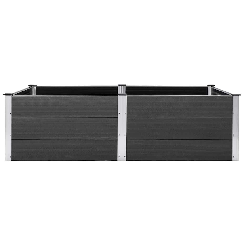 Arriate de WPC gris 200x100x54 cm