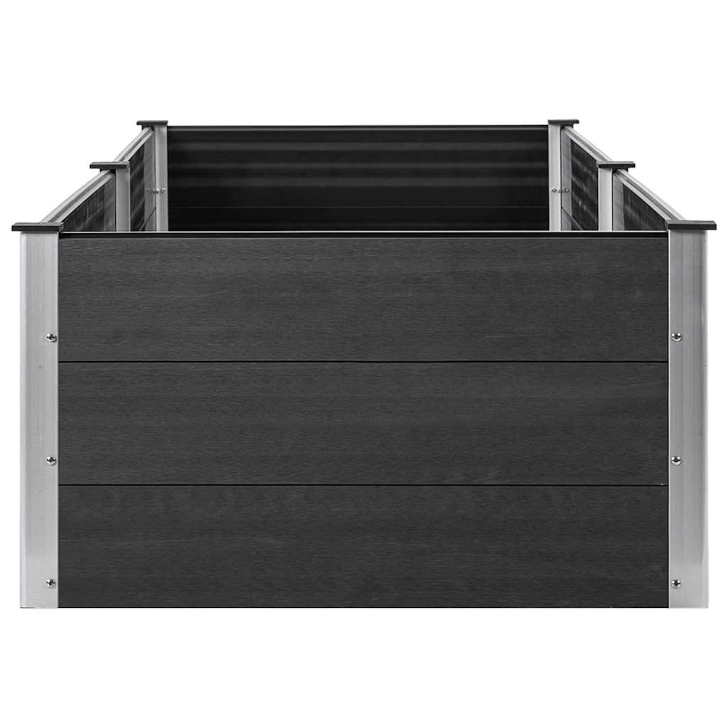 Arriate de WPC gris 200x100x54 cm