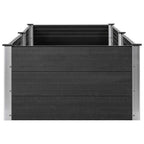 Arriate de WPC gris 200x100x54 cm